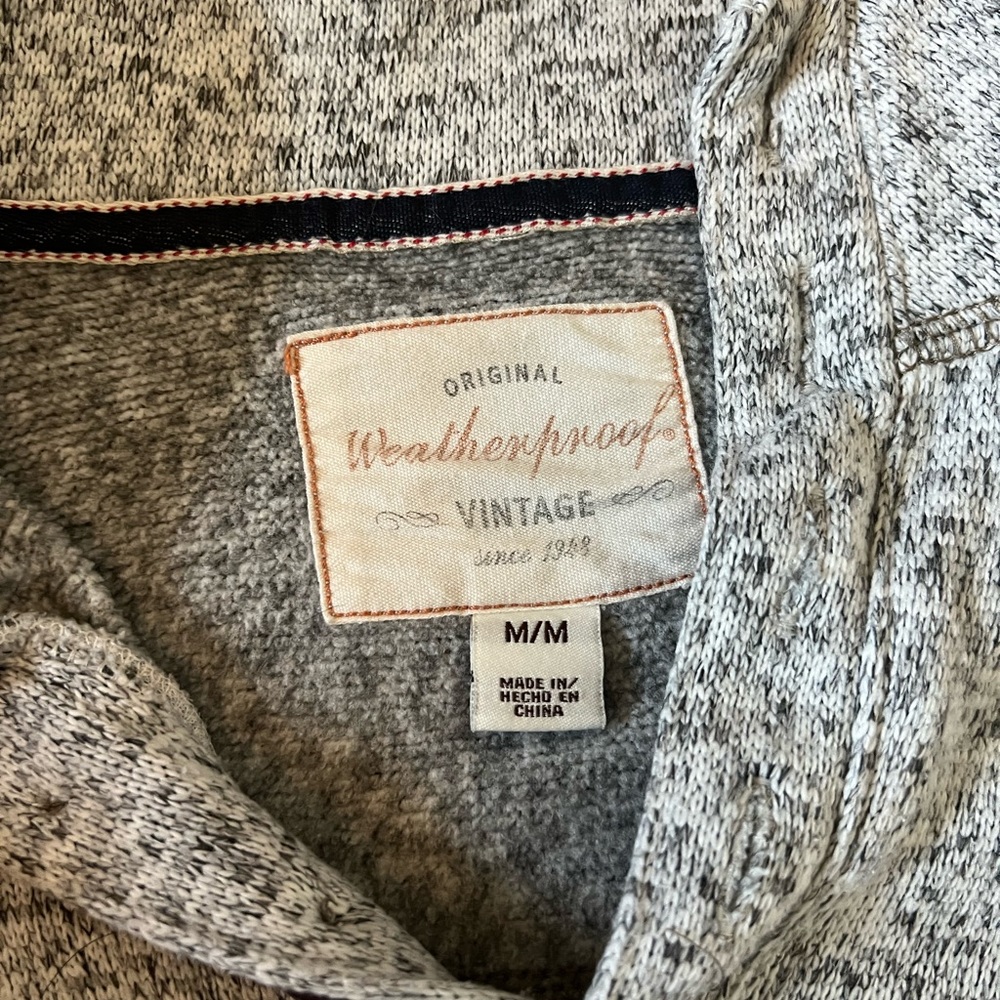 Mens Medium Weatherproof Vintage Grey Sweater